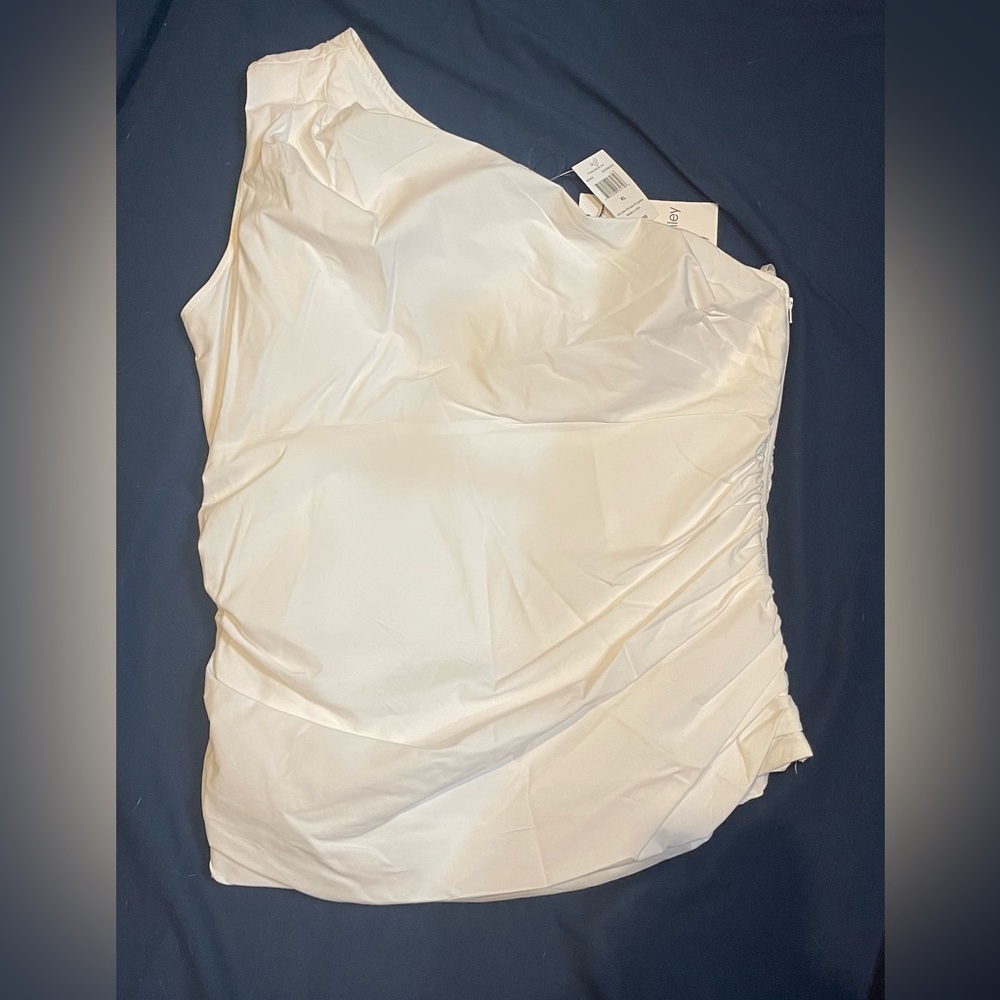 White Finley One Shoulder Blouse